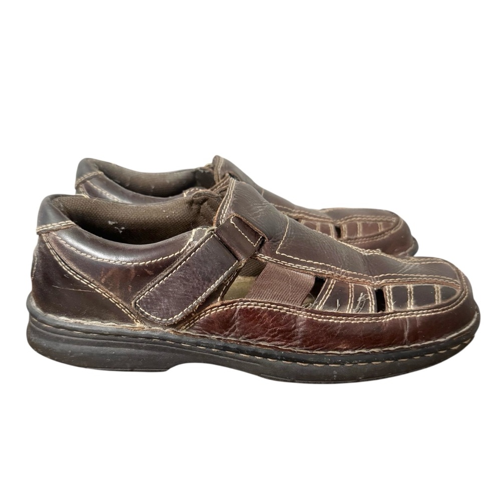 Duck Head VTG Leather Fisherman Sandal Men’s Size 9.5M Brown Retro Grandpa